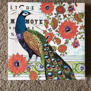 Peacock print on canva. Decor 2